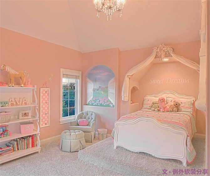 國外流行的公主房設(shè)計，大人孩子一起稀罕！-別墅設(shè)計,軟裝設(shè)計,室內(nèi)設(shè)計,豪宅設(shè)計,深圳例外軟裝設(shè)計公司